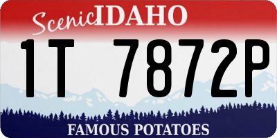ID license plate 1T7872P