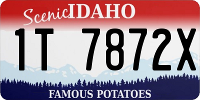ID license plate 1T7872X