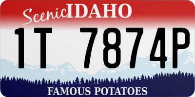 ID license plate 1T7874P