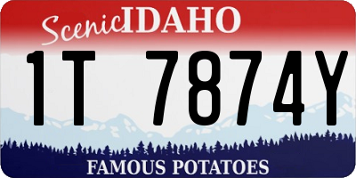 ID license plate 1T7874Y