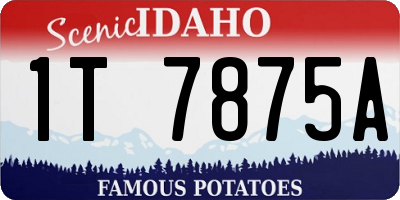 ID license plate 1T7875A