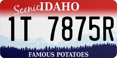 ID license plate 1T7875R