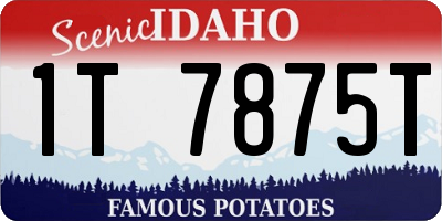 ID license plate 1T7875T