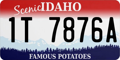 ID license plate 1T7876A
