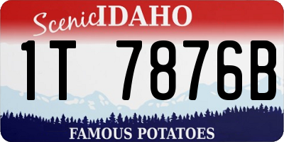 ID license plate 1T7876B