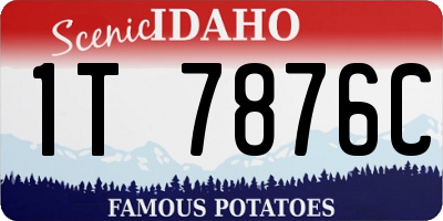 ID license plate 1T7876C