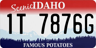 ID license plate 1T7876G