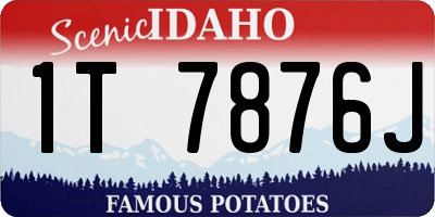 ID license plate 1T7876J