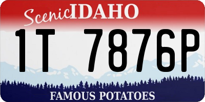 ID license plate 1T7876P