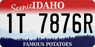 ID license plate 1T7876R