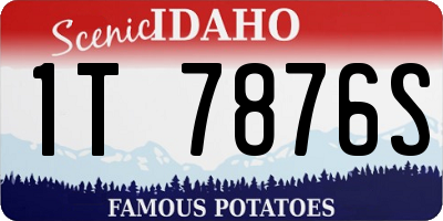 ID license plate 1T7876S
