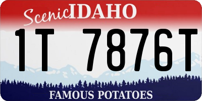 ID license plate 1T7876T