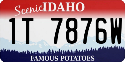ID license plate 1T7876W