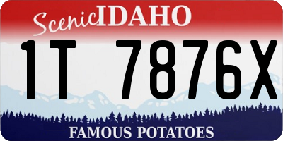 ID license plate 1T7876X