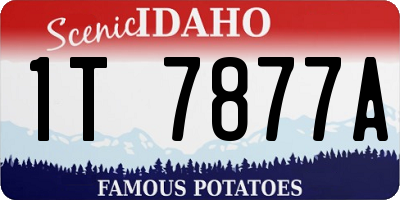 ID license plate 1T7877A