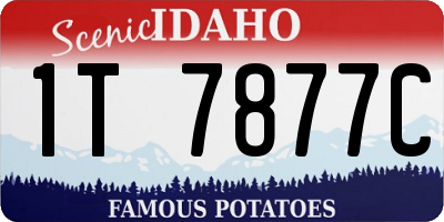 ID license plate 1T7877C