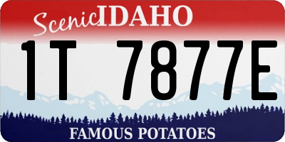 ID license plate 1T7877E