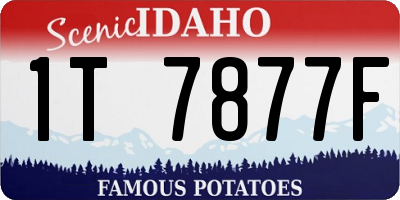 ID license plate 1T7877F