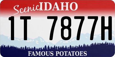 ID license plate 1T7877H
