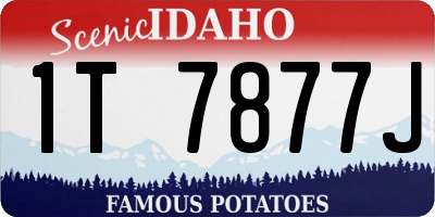 ID license plate 1T7877J