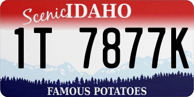 ID license plate 1T7877K