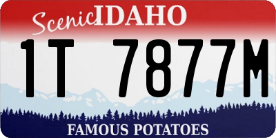 ID license plate 1T7877M