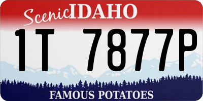 ID license plate 1T7877P