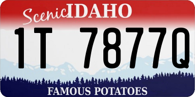 ID license plate 1T7877Q