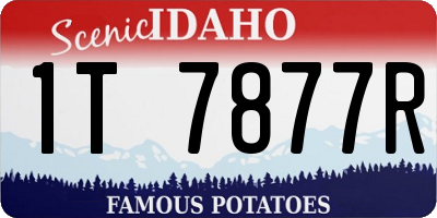 ID license plate 1T7877R