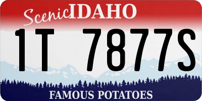 ID license plate 1T7877S