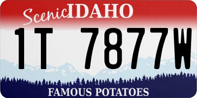 ID license plate 1T7877W