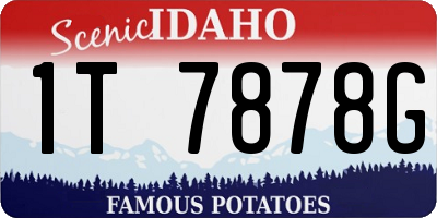 ID license plate 1T7878G