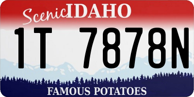 ID license plate 1T7878N
