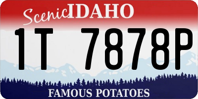 ID license plate 1T7878P