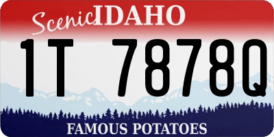 ID license plate 1T7878Q