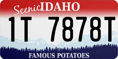 ID license plate 1T7878T