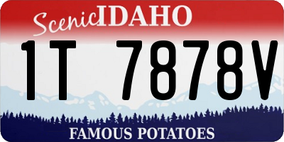 ID license plate 1T7878V