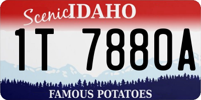 ID license plate 1T7880A