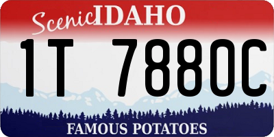 ID license plate 1T7880C