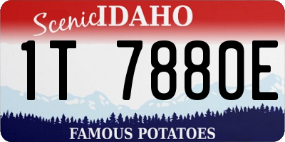 ID license plate 1T7880E