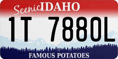 ID license plate 1T7880L