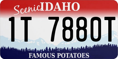 ID license plate 1T7880T