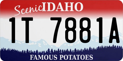 ID license plate 1T7881A