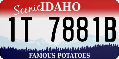 ID license plate 1T7881B