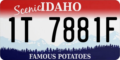 ID license plate 1T7881F