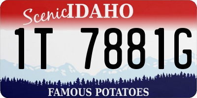 ID license plate 1T7881G