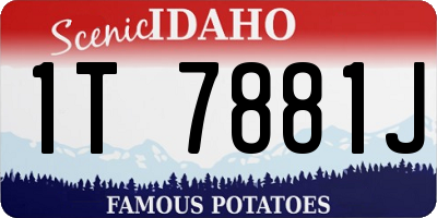 ID license plate 1T7881J