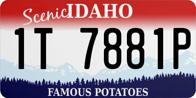 ID license plate 1T7881P
