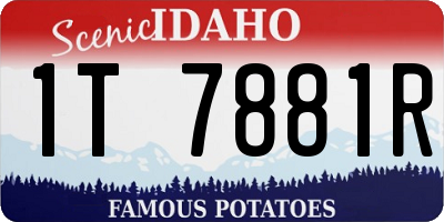 ID license plate 1T7881R