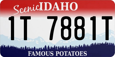 ID license plate 1T7881T